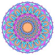 bright round ornamental abstract lace background with many details N2