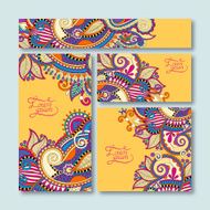 yellow collection of decorative floral greeting cards in vintage