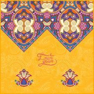 yellow decorative template for greeting card or wedding invitati