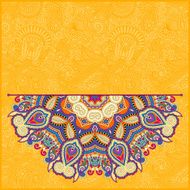 floral yellow pattern in ukrainian oriental ethnic style