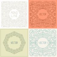 abstract hipster line art frame
