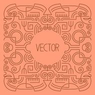 abstract hipster line art frame N3