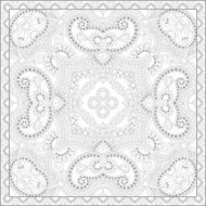unique coloring book square page for adults - floral authentic N26