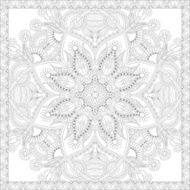 unique coloring book square page for adults - floral authentic N28