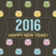 Simply and Clean 2016 New Year Card
