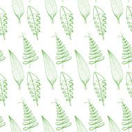 Seamless floral pattern green and summer seasonal vector background N4