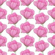Abstract Elegance pattern with floral background N3