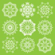 Ornamental round seamless lace pattern