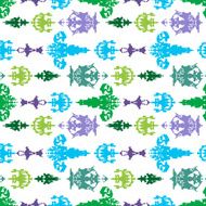 Ornamental round seamless lace pattern N2