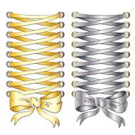 Corset lacing gold and silver Print on clothes