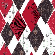 Patchwork design seamless pattern ornament background N3