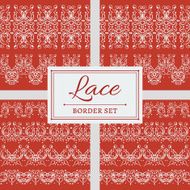Lace abstract border set