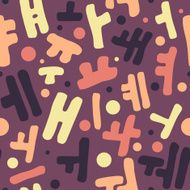 Korean alphabet pattern