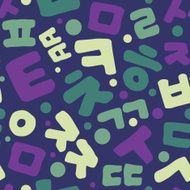 Korean alphabet pattern N6