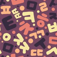 Korean alphabet pattern N7