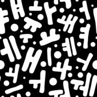 Korean alphabet pattern N9