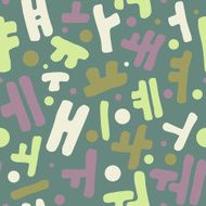 Korean alphabet pattern N10
