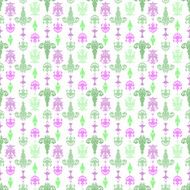Seamless pattern with colorful flowers N9