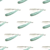 Sketch vintage razor in style