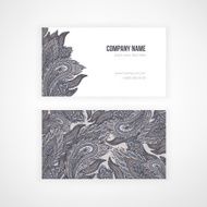 visit card with paisley pattern N2