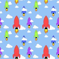 Rockets seamless pattern