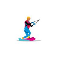 Wakeboarding sign Vector Illustration N4