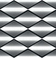 Seamless rhombus pattern abstract geometric black and white N3