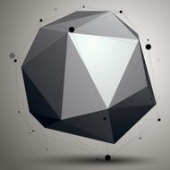 3D vector abstract technology illustration geometric