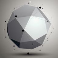 Abstract asymmetric vector monochrome object geometric
