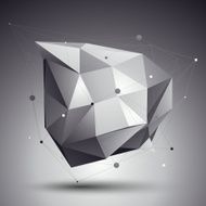 Vector digital 3d abstraction lattice geometric template N2