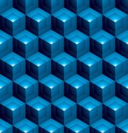 Colorful abstract textured geometric seamless pattern 3d cubes