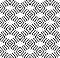 Black and white illusive abstract geometric seamless 3d pattern N5