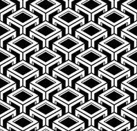 Endless monochrome symmetric pattern graphic design Geometric N8