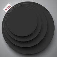 Black circle design on the grey background
