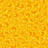 Seamless texture with golden coins