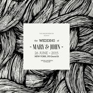 Doodle waves wedding invitation template Vector illustration N3