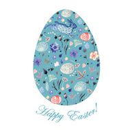 Watercolor illustration with easter egg