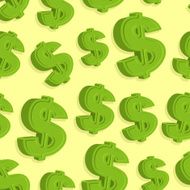 Dollar sign pattern seamless Vector abstract background