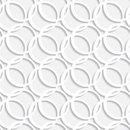 Geometric abstract white seamless pattern with circles