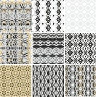 Set of laced zigzag patterns