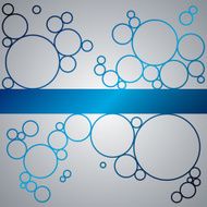 Abstract background with blue shining circles
