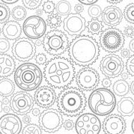 Seamless texture with pinions