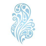 Water splash waves abstract design element