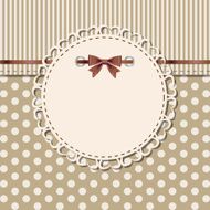 vintage frame with bow vector illustration N21