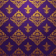Gold and Purple Parttern Ornament