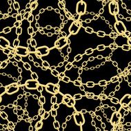 Gold chain seamless vector background N3