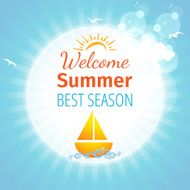 Summer beach vector background N3
