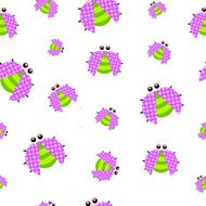 Seamless pattern of dotted bugs