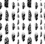 black feathers
