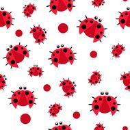 Seamless pattern of ladybird